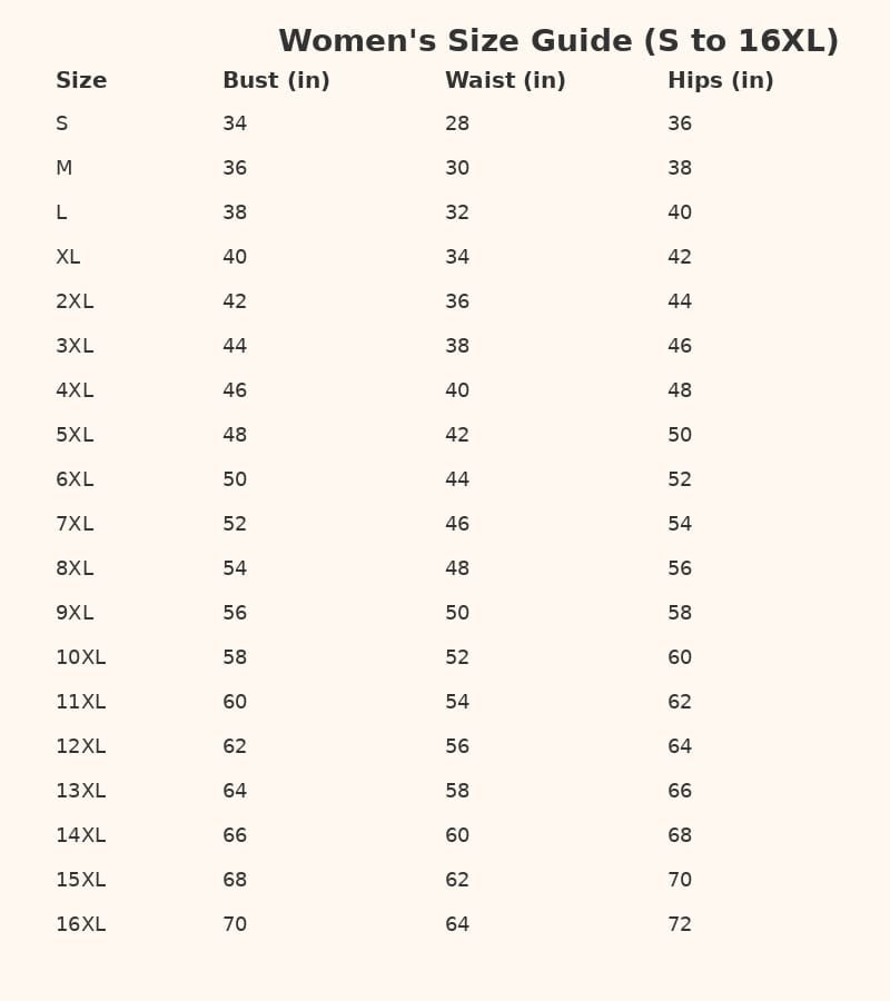 Size chart for JEWAR BURN ORANGE ANGRAKHA SUIT SET