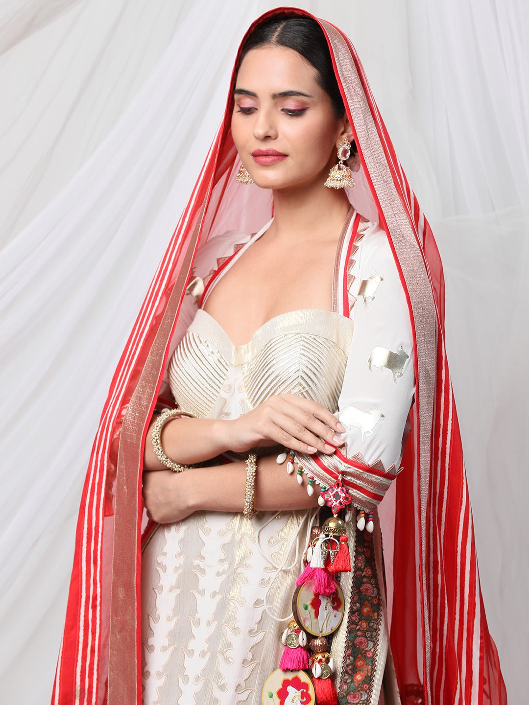 White And Red Dress