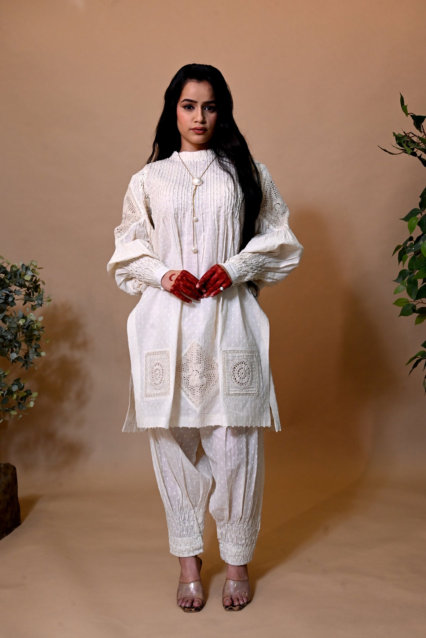 KORA DORA Crosia Patch Work Suit Set