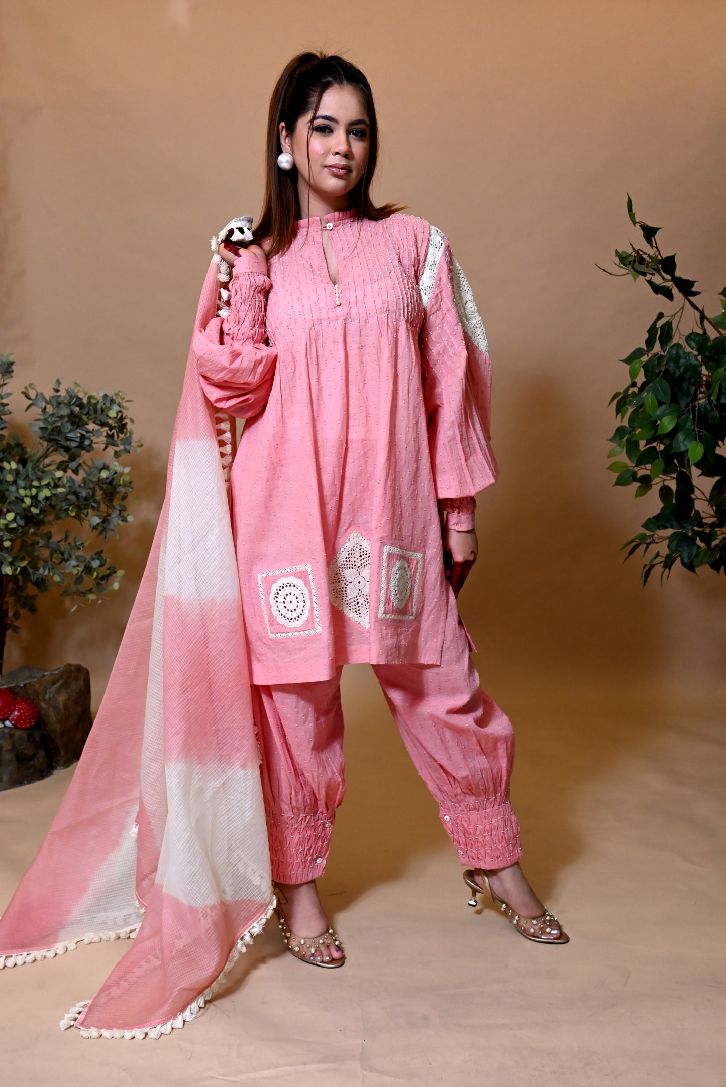 KORA DORA Crosia Patch Work Suit Set