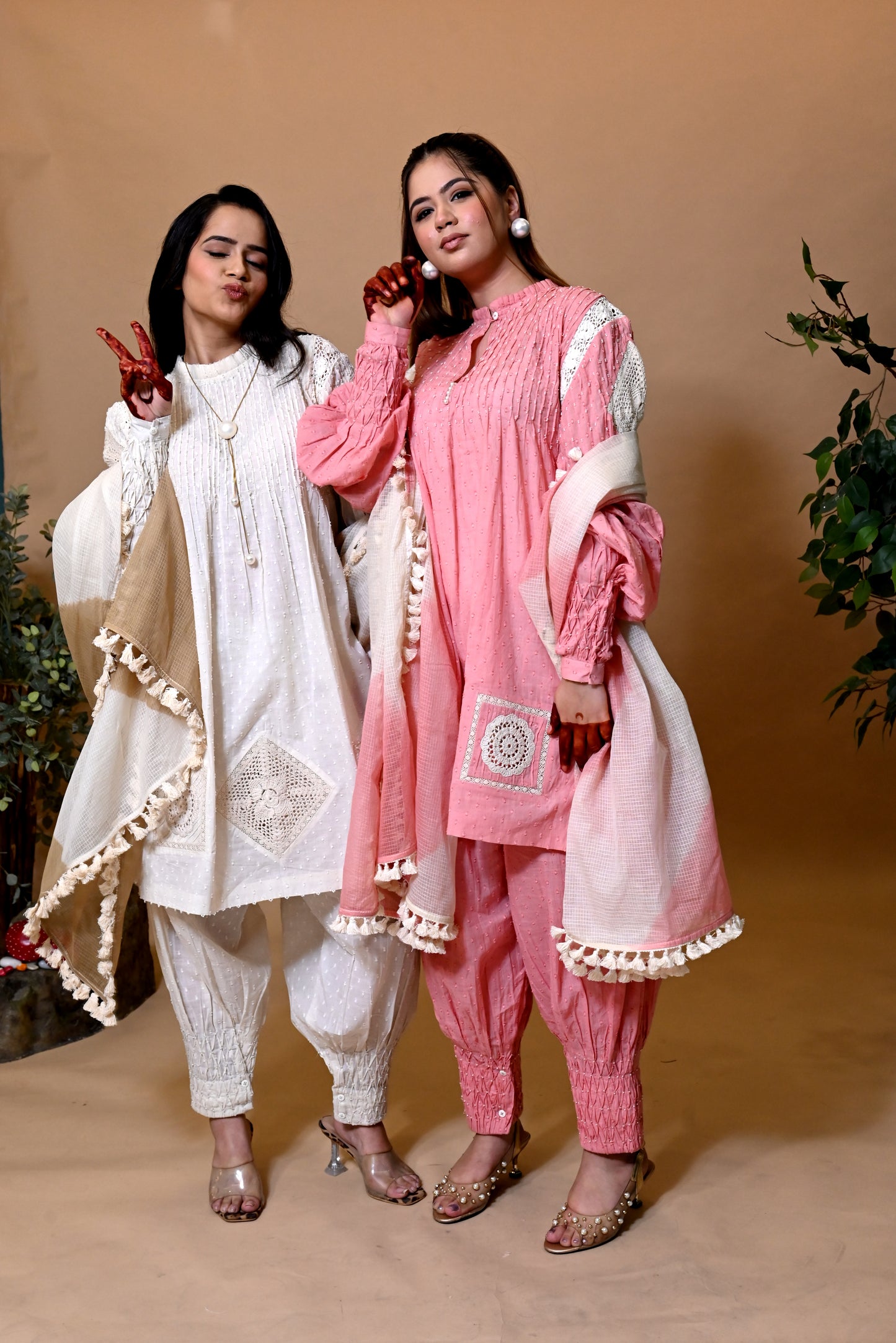 KORA DORA Crosia Patch Work Suit Set