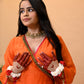 JEWAR Burn Orange Angrakha Suit Set