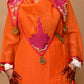JEWAR Burn Orange Angrakha Suit Set