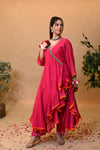 JEWAR Pink Angrakha Suit Set