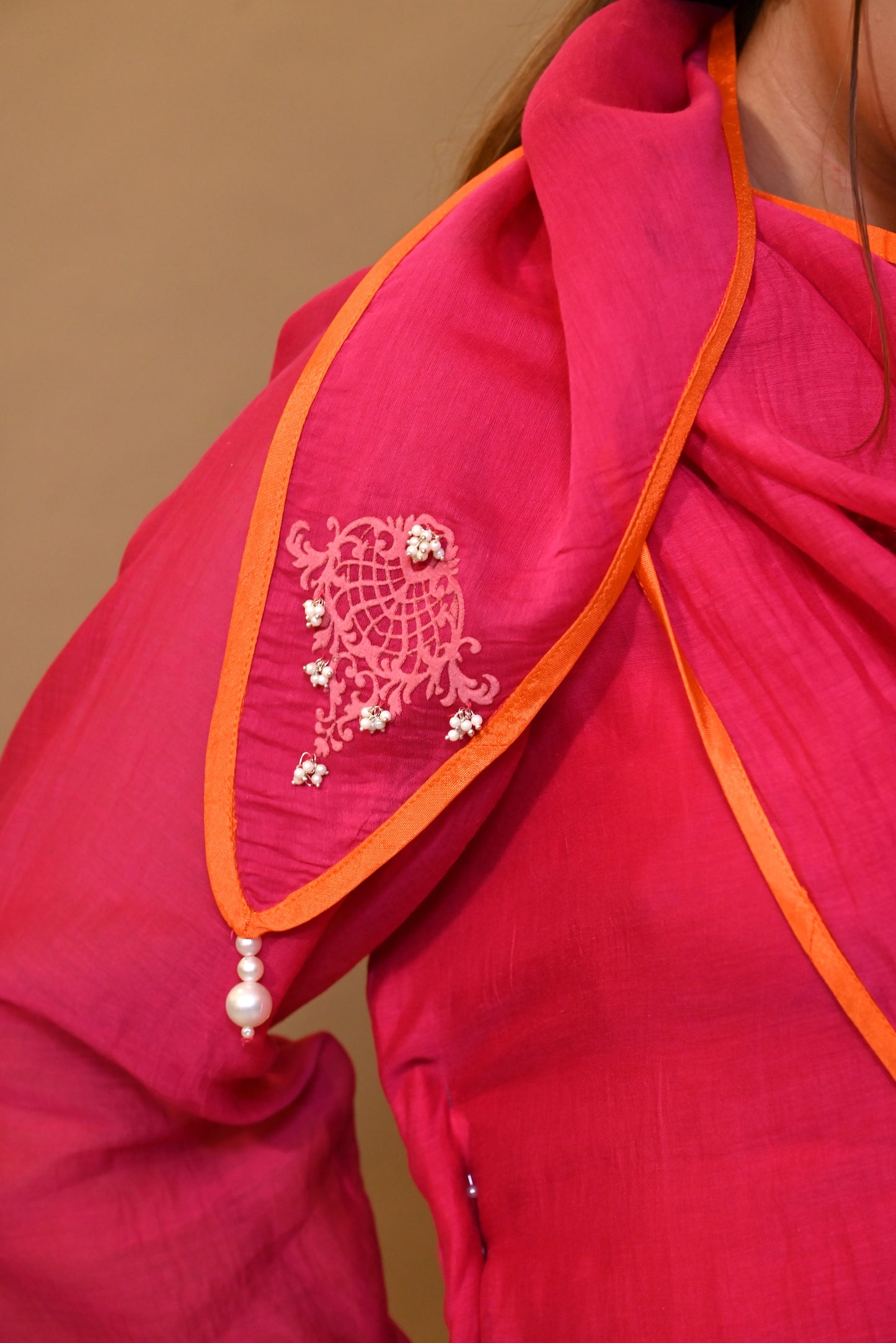 JEWAR Pink Angrakha Suit Set