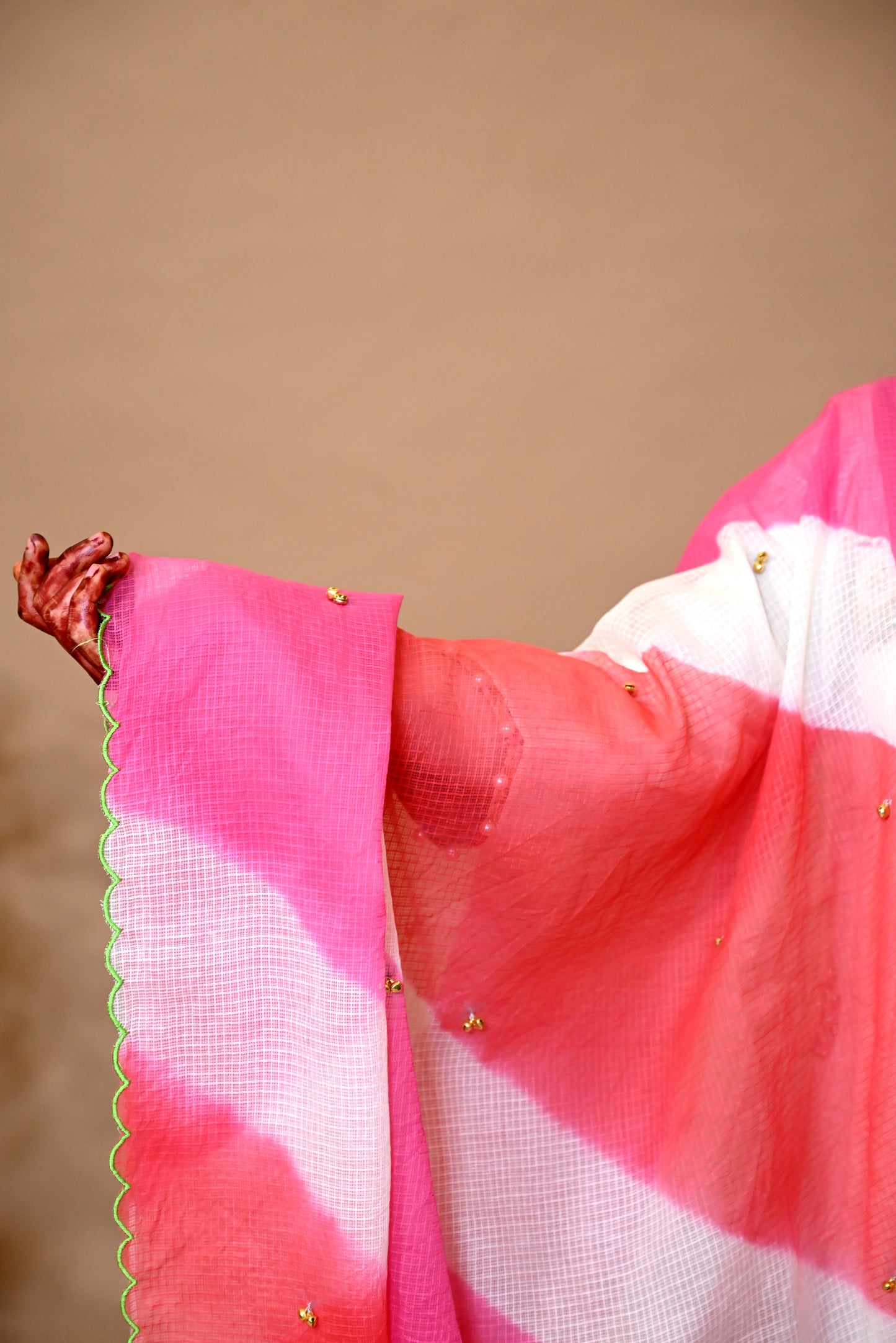 CHANDBALI_ Off white mul cotton suit set