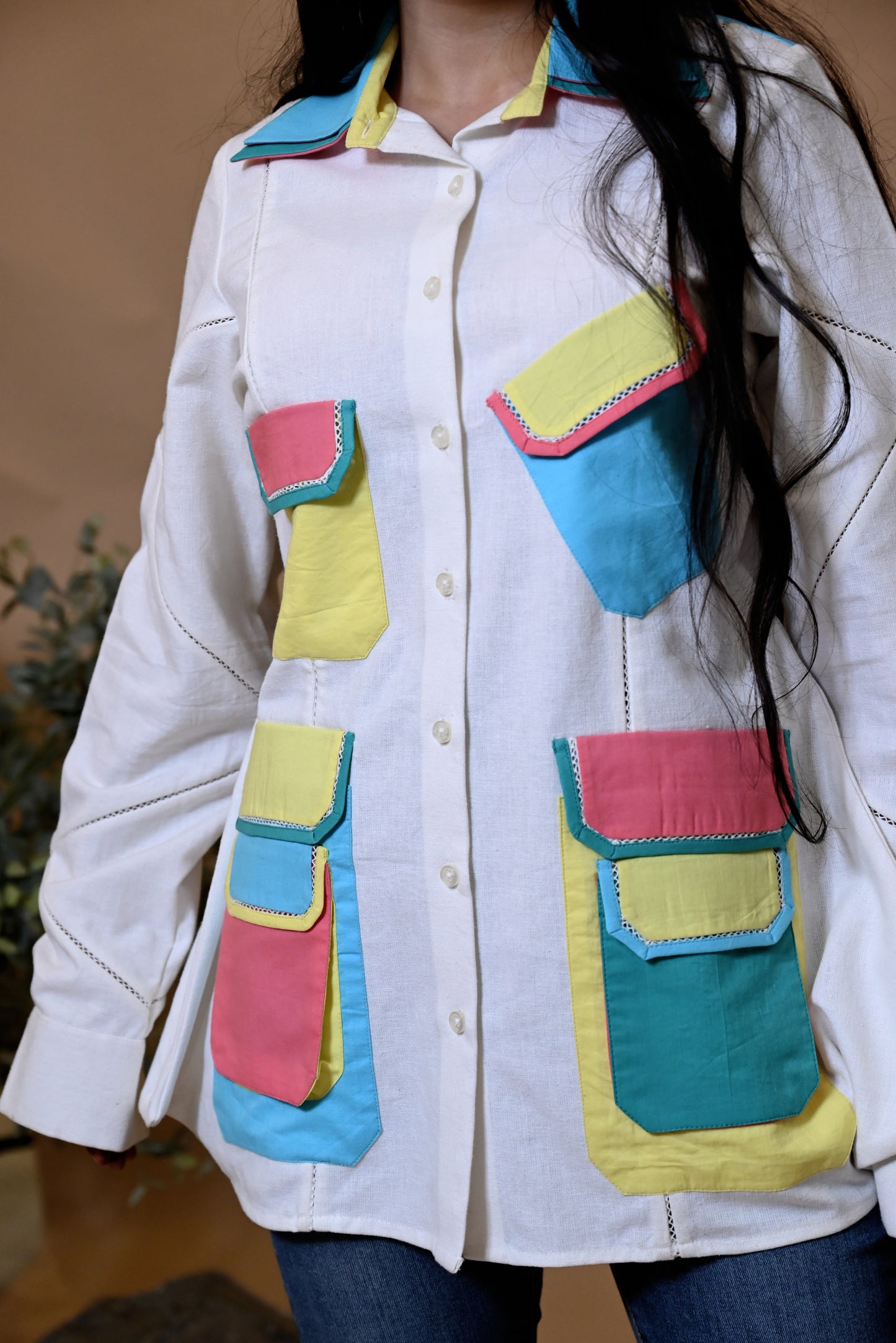 COLORPOP CHARM – LINEN POCKET SHIRT