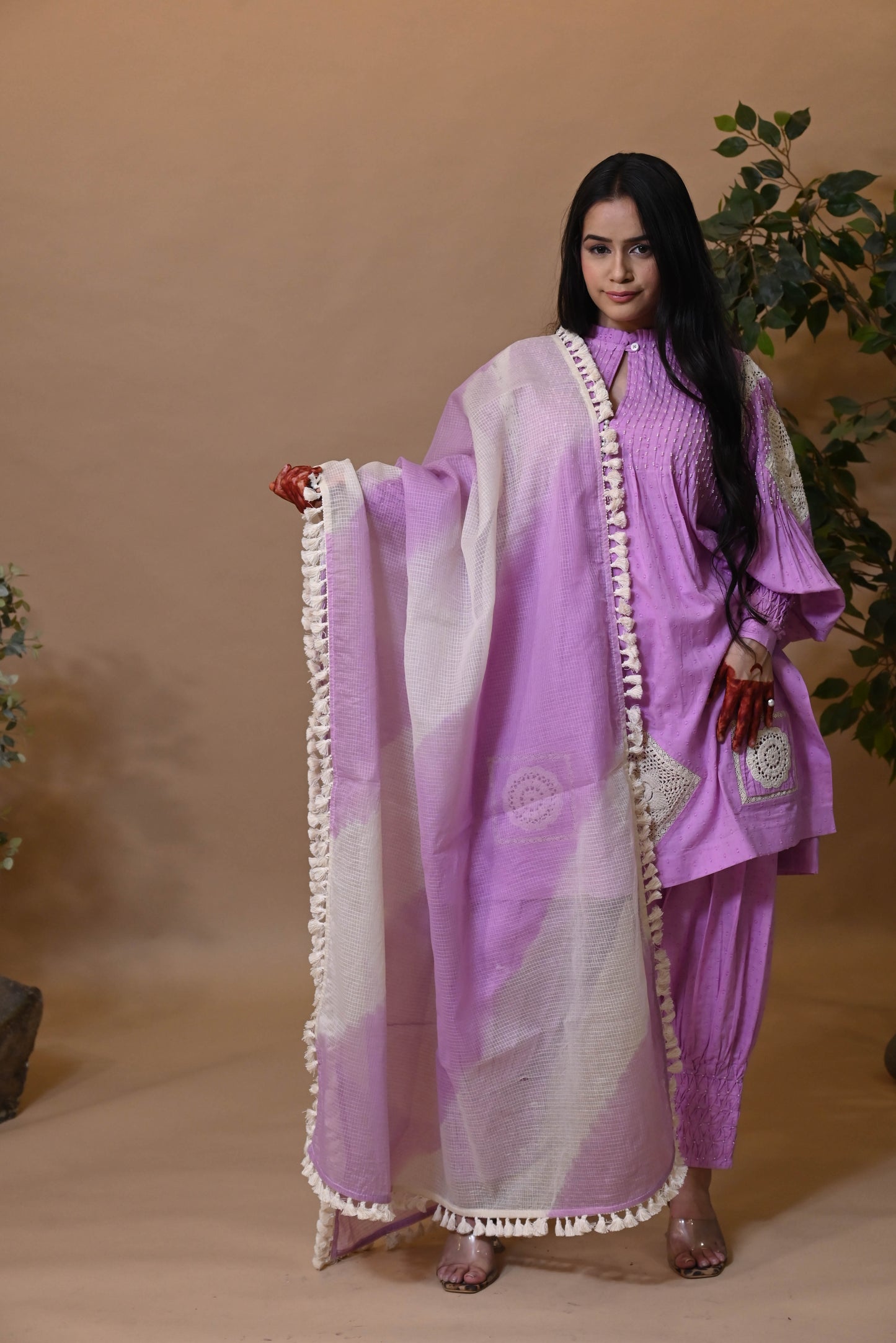 KORA DORA Crosia Patch Work Suit Set