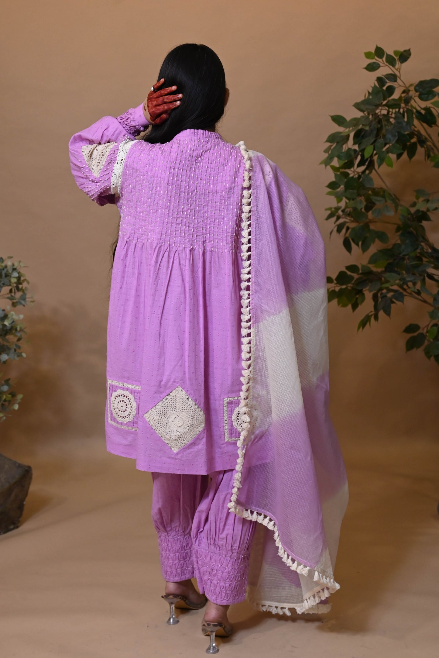 KORA DORA Crosia Patch Work Suit Set