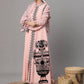 Pink Printed Long Dress