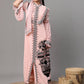 Pink Printed Long Dress