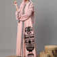 Pink Printed Long Dress