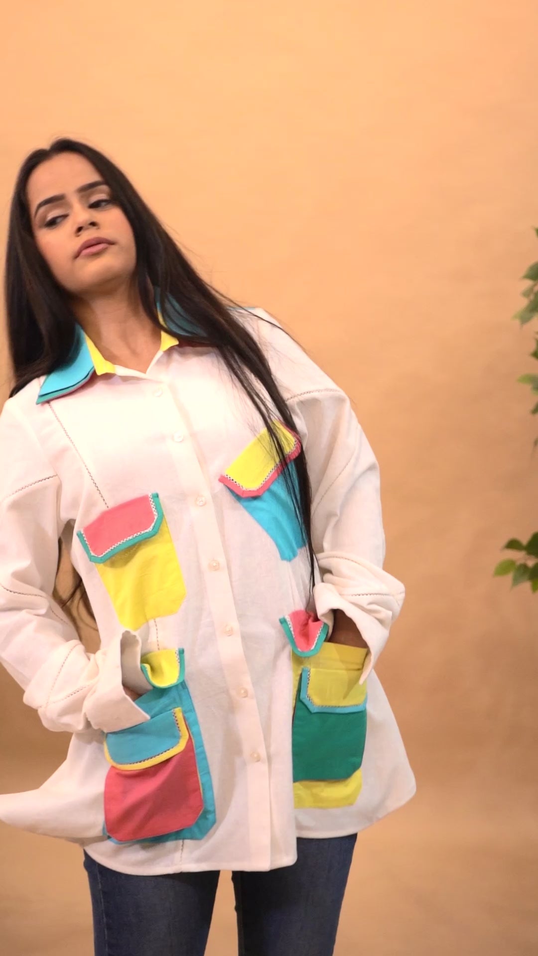 COLORPOP CHARM – LINEN POCKET SHIRT